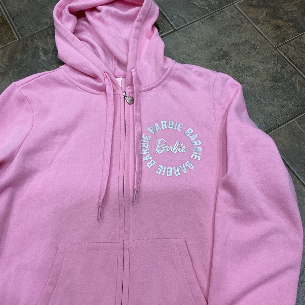 💰Make an offer, bundle and save💰 Barbie Light Pink Zip-Up Hoodie - Picture 2 of 4